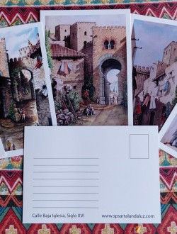 Scenes from Medieval Alhama de Granada, postcards 4pks